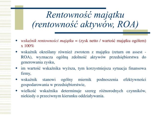 Jak rentowność majątku wpływa na sukces finansowy firmy? Jak rentowność majątku wpływa na sukces finansowy firmy?